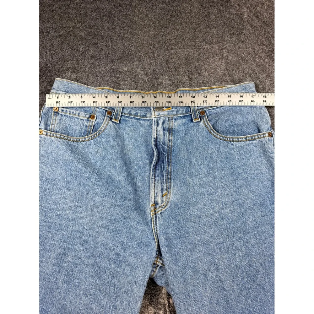 Levis 505 Regular Fit Denim Shorts Mens 36 Blue Vintage Y2K Mid Wash Jean Shorts